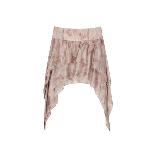 Via Pitti Irregular Render Skirt Brown