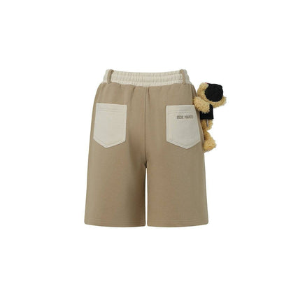 13De Marzo Clipping Logo Bear Shorts Khaki