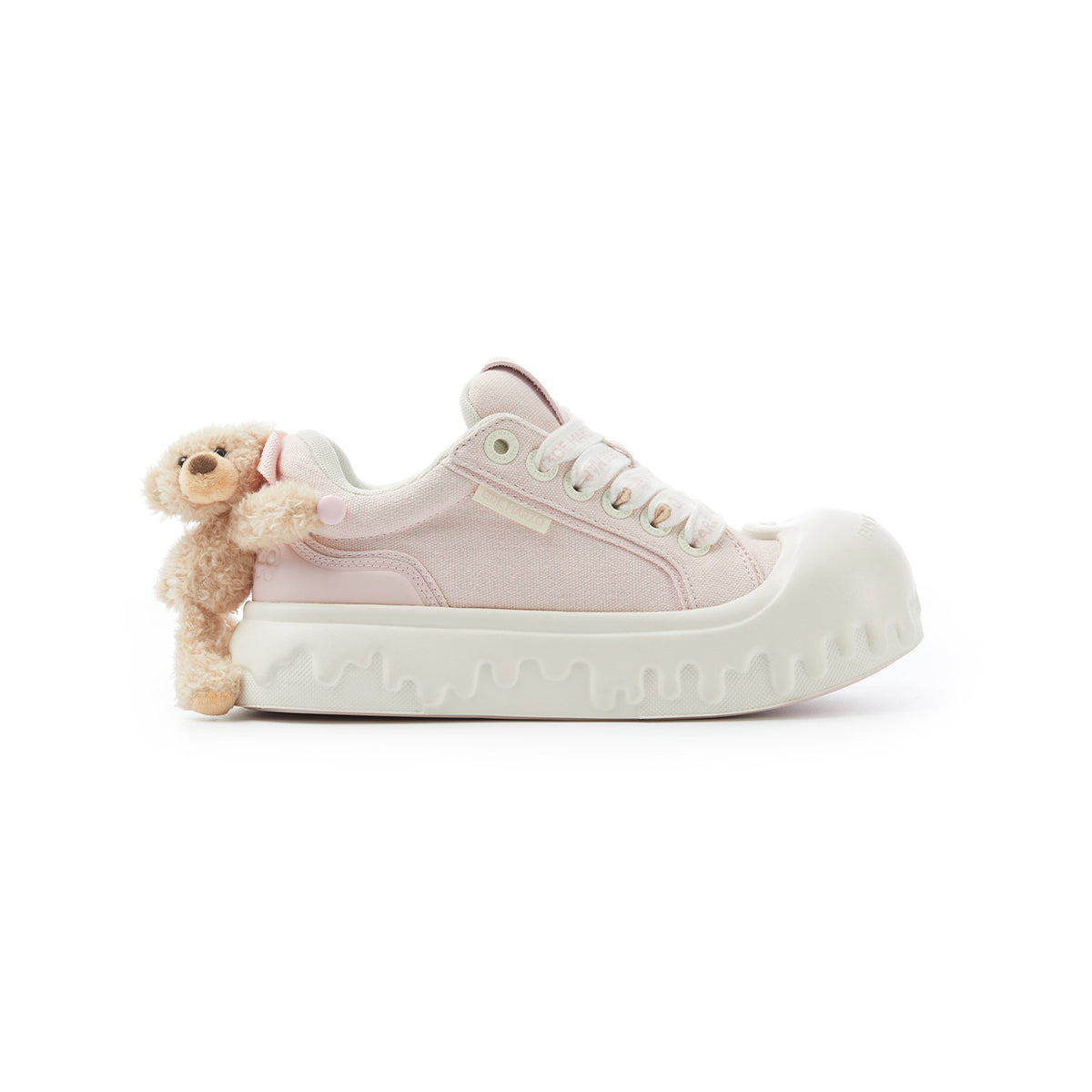 13De Marzo Plush Bear Melt Canvas Sneaker Pink