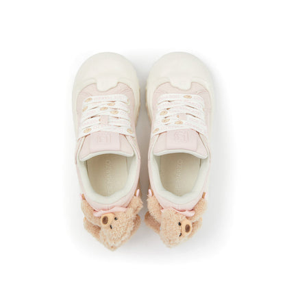 13De Marzo Plush Bear Melt Canvas Sneaker Pink