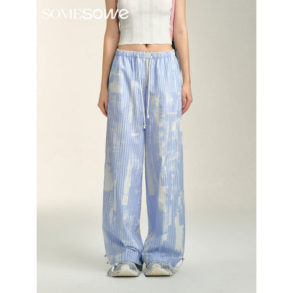 SomeSowe Cloud Striped Drawstring Pants