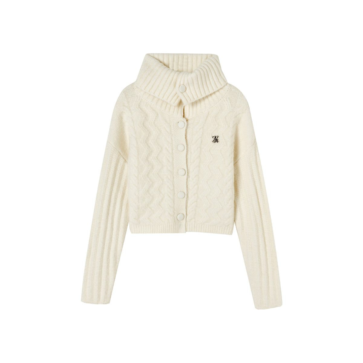 Via Pitti Twisted Woolen Knit Sweater White