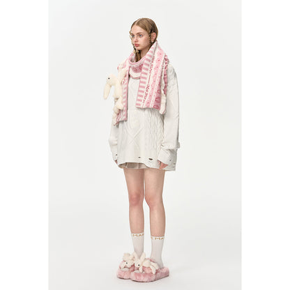 13De Marzo Doozoo Cake Knit Scarf Pink