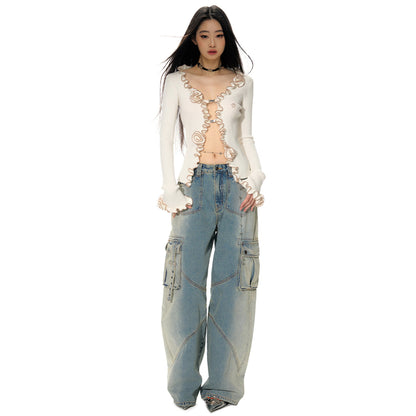 NotaWear Faded Oversized Cargo Jeans