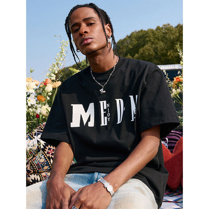 MEDM Big M Knit Logo Tee Black