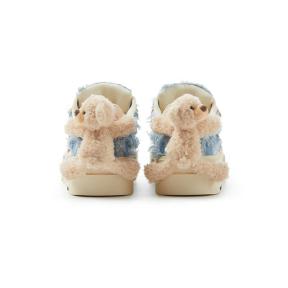 13De Marzo Plush Bear Denim Badge Sneaker Blue