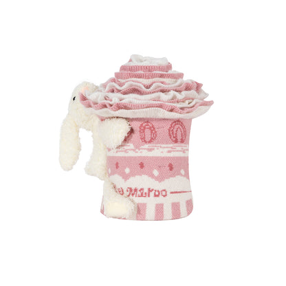 13De Marzo Doozoo Cake Knit Scarf Pink