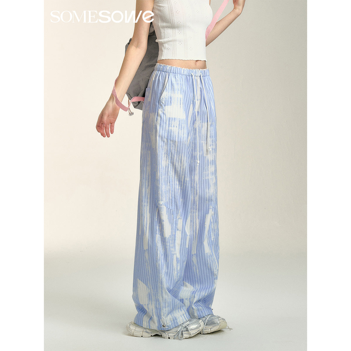 SomeSowe Cloud Striped Drawstring Pants