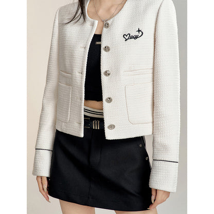 MacyMccoy Color Blocked Versatile Short Jacket White