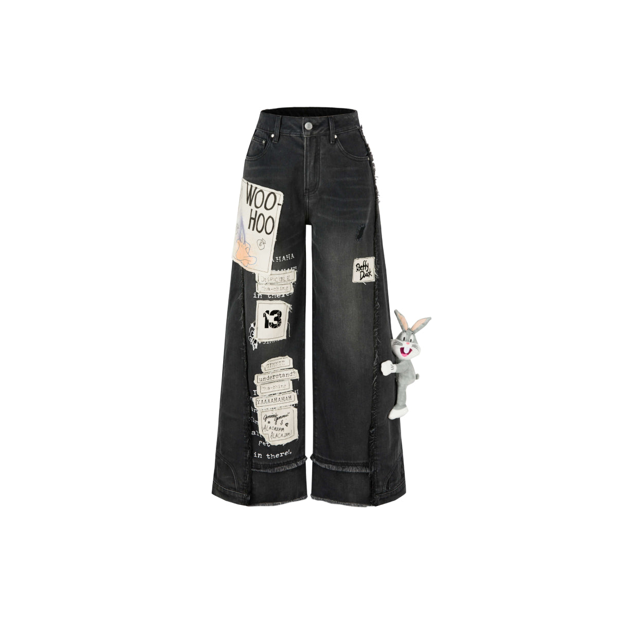 13De Marzo Bugs Bunny Daffy Duck Jeans Black