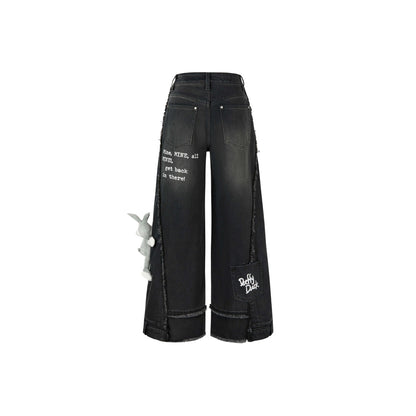 13De Marzo Bugs Bunny Daffy Duck Jeans Black