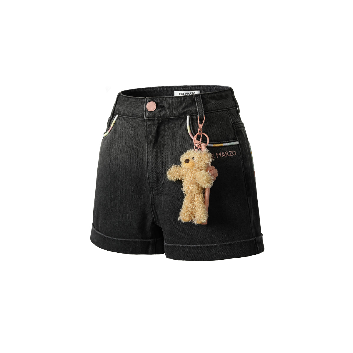 13De Marzo Bear Classic Denim Shorts Black