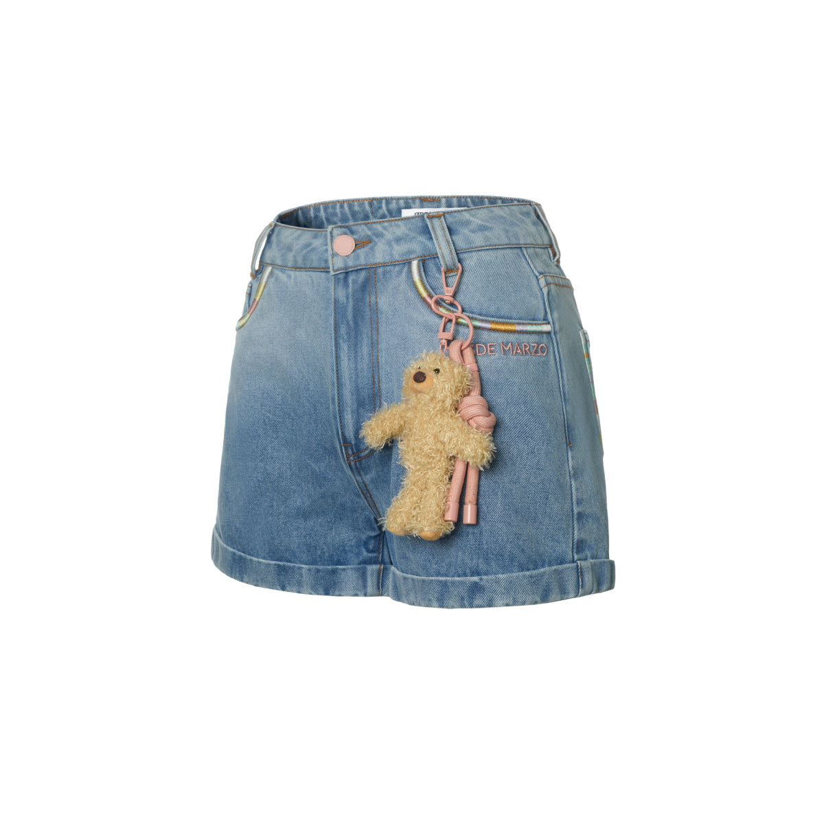 13De Marzo Bear Classic Denim Shorts Blue