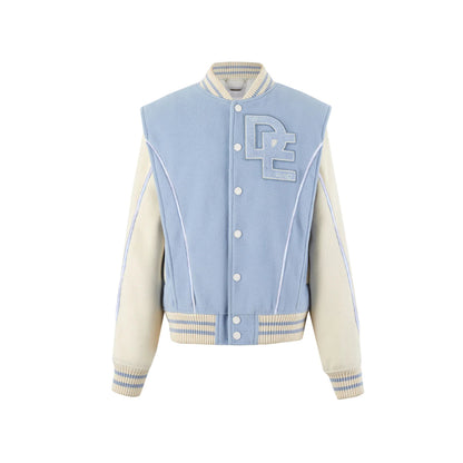 13De Marzo Plush Luminous Rabbit Baseball Jacket Blue