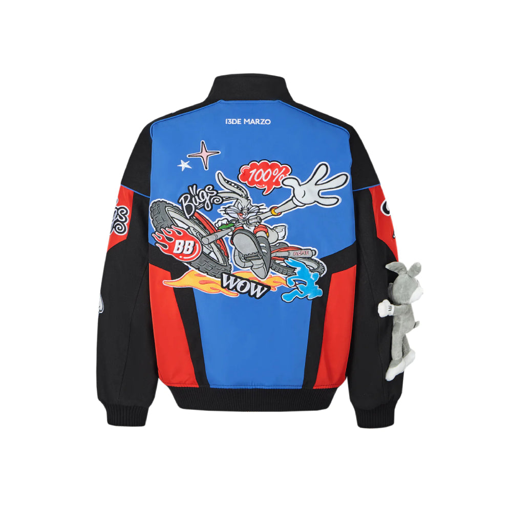 13De Marzo X Looney Tunes Bugs Bunny Racing Jacket Blue