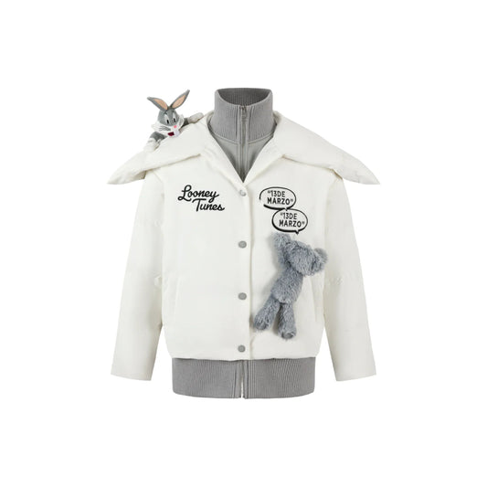 13De Marzo X Looney Tunes Bugs Bunny Down Jacket White