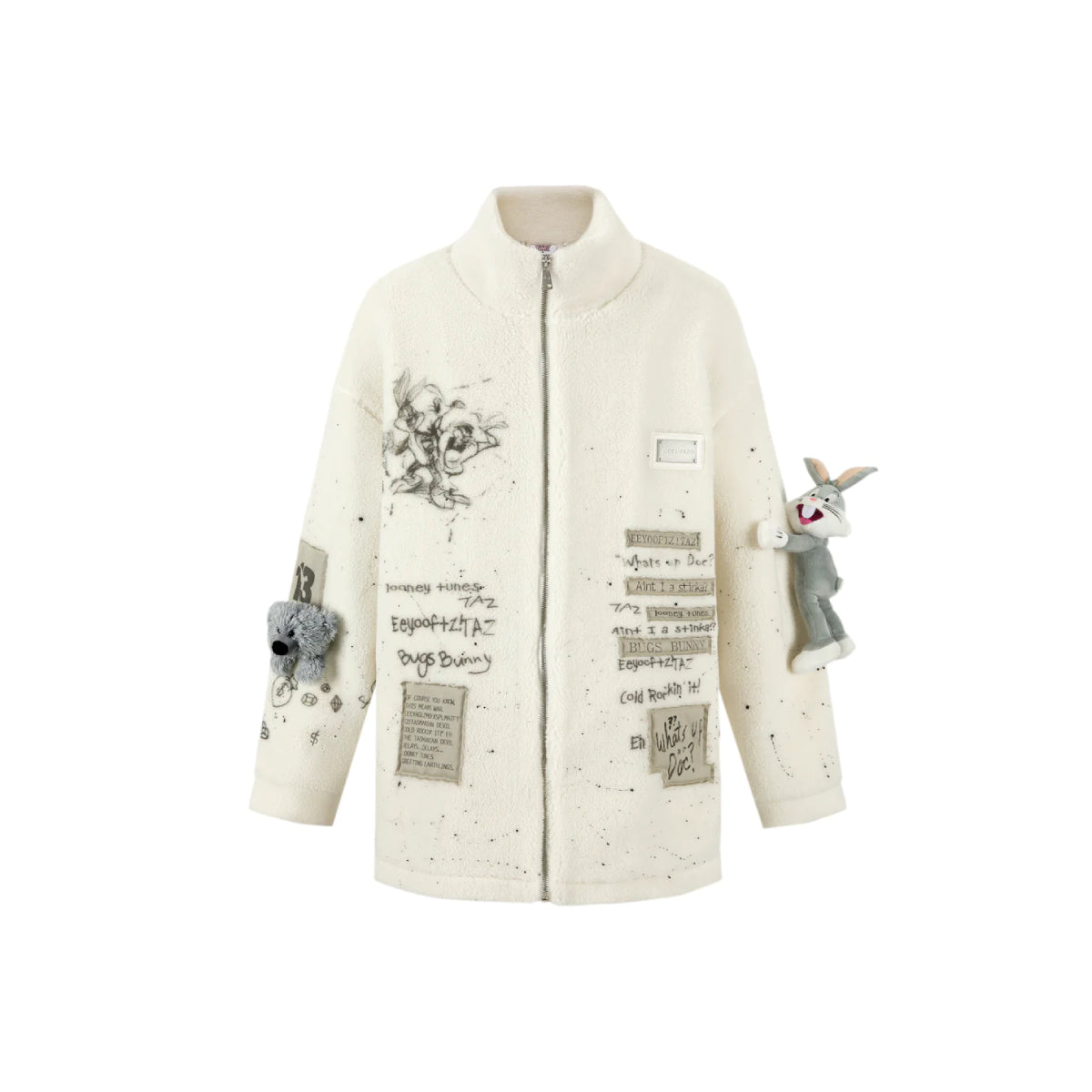 13De Marzo X Looney Tunes Bugs Bunny Fleece Jacket White