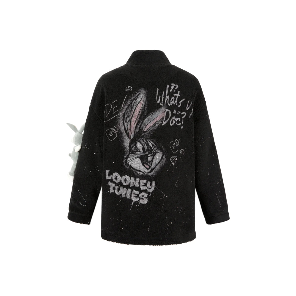 13De Marzo X Looney Tunes Bugs Bunny Fleece Jacket Black