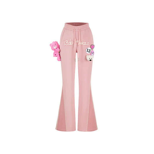 13De Marzo X Care Bears Badges Patch Pants Pink