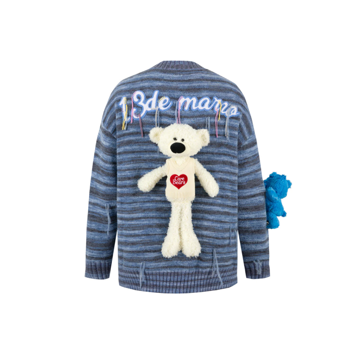 13De Marzo X Care Bears Colored Striped Cardigan Blue