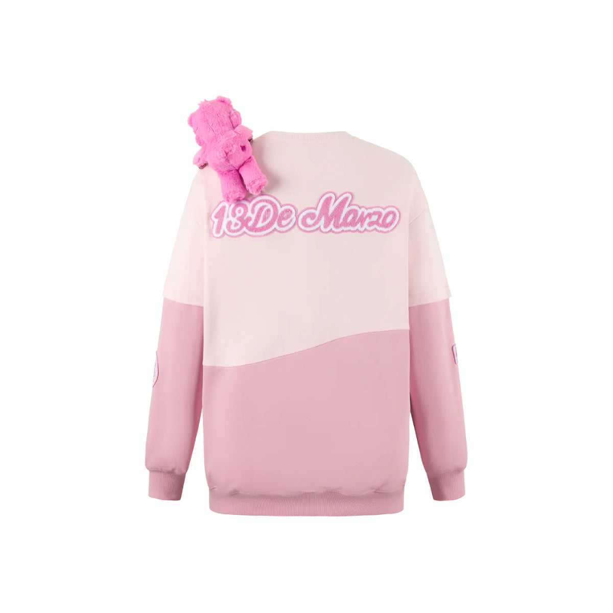 13De Marzo X Care Bears Color Blocked Wave Sweater Pink