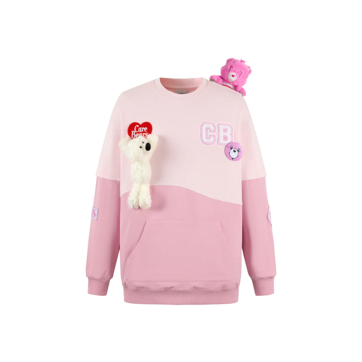 13De Marzo X Care Bears Color Blocked Wave Sweater Pink