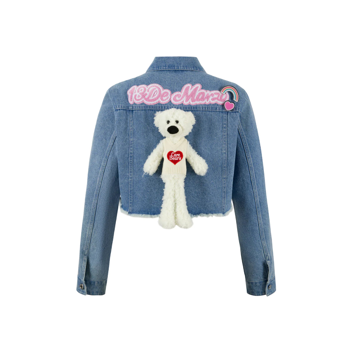 13De Marzo X Care Bears Raw Edge Short Denim Jacket