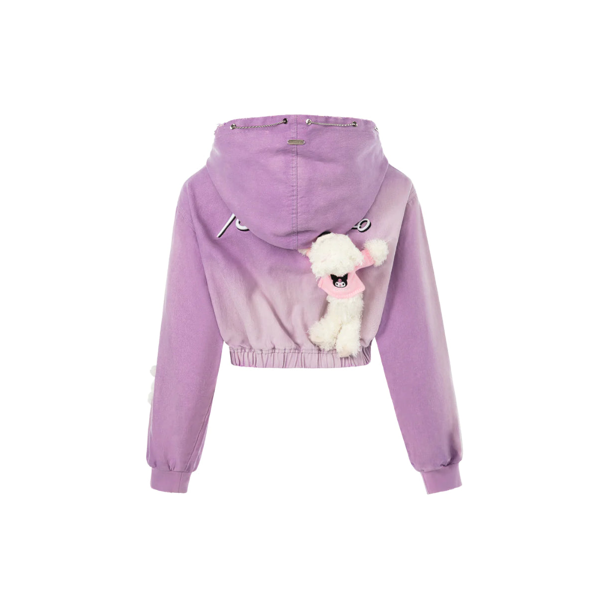 13De Marzo X Kuromi Bear String Washed Hoodie Purple