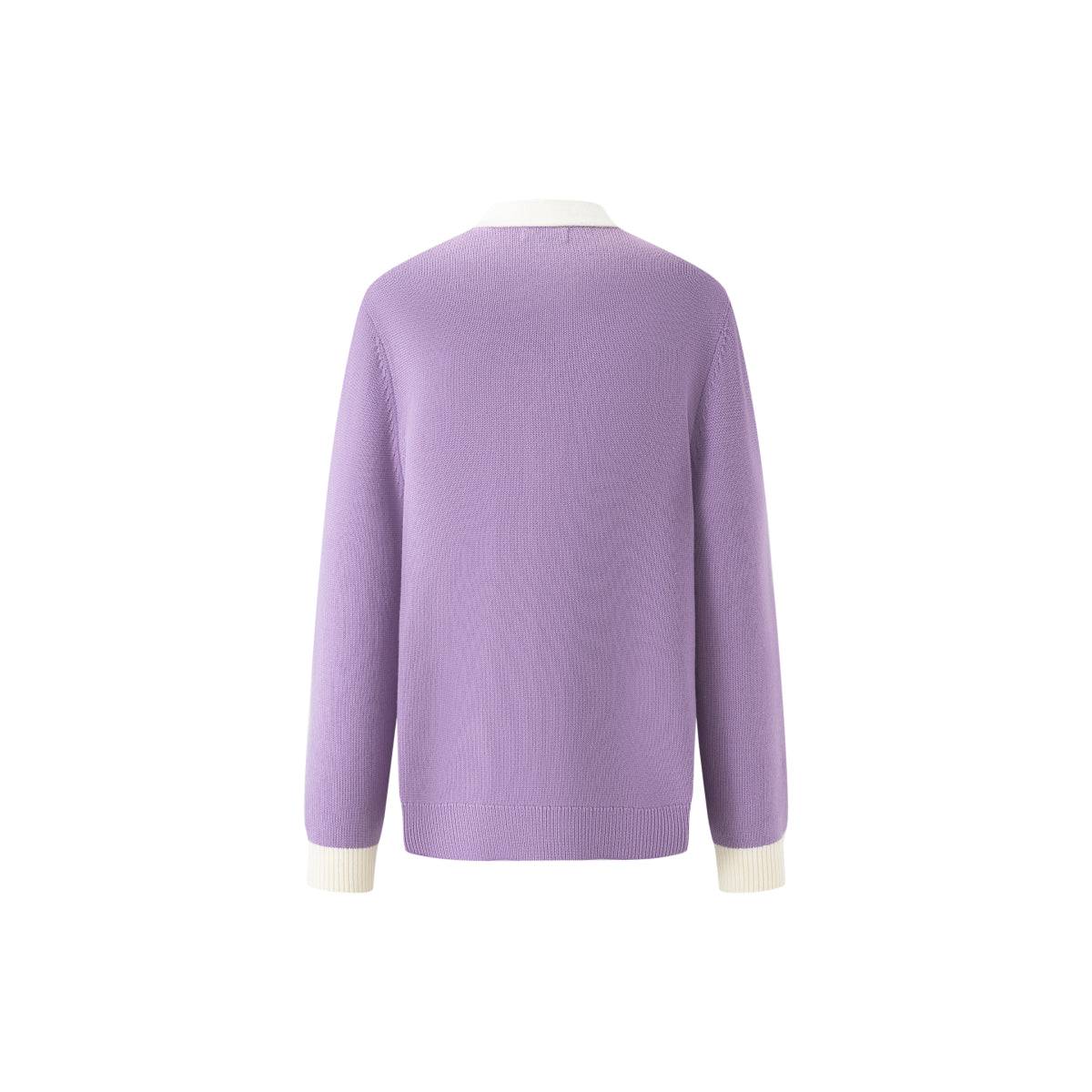 Rumia JO Bowtie Knit Cardigan Purple