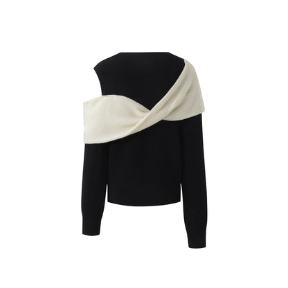 Rumia Layered Knit Jumper Black