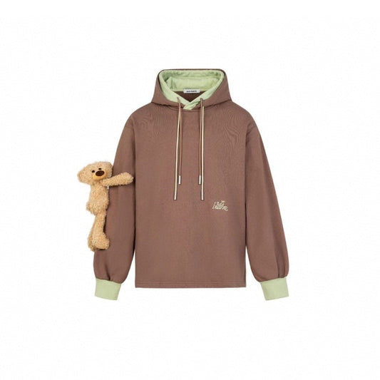 13De Marzo Bear Forearm Hoodie Brown