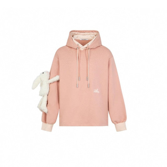 13De Marzo Bunny Forearm Hoodie Pink