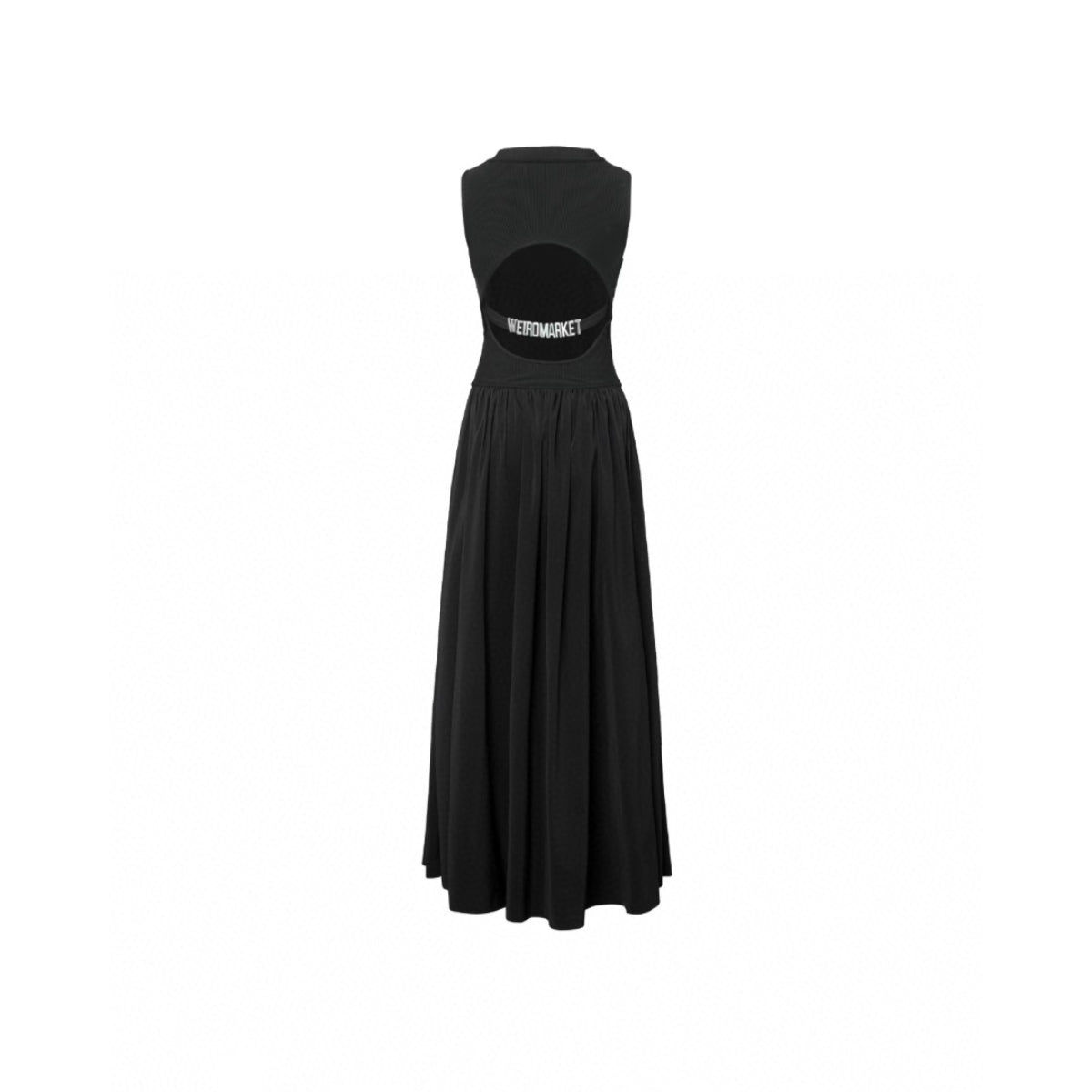 Weird Market Sport Top Backless Dress Black