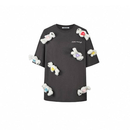 13De Marzo Doozoo Heart Luminous Tee Dark Grey