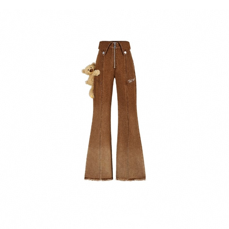 13De Marzo Doozoo Gradient Color Jeans Brown