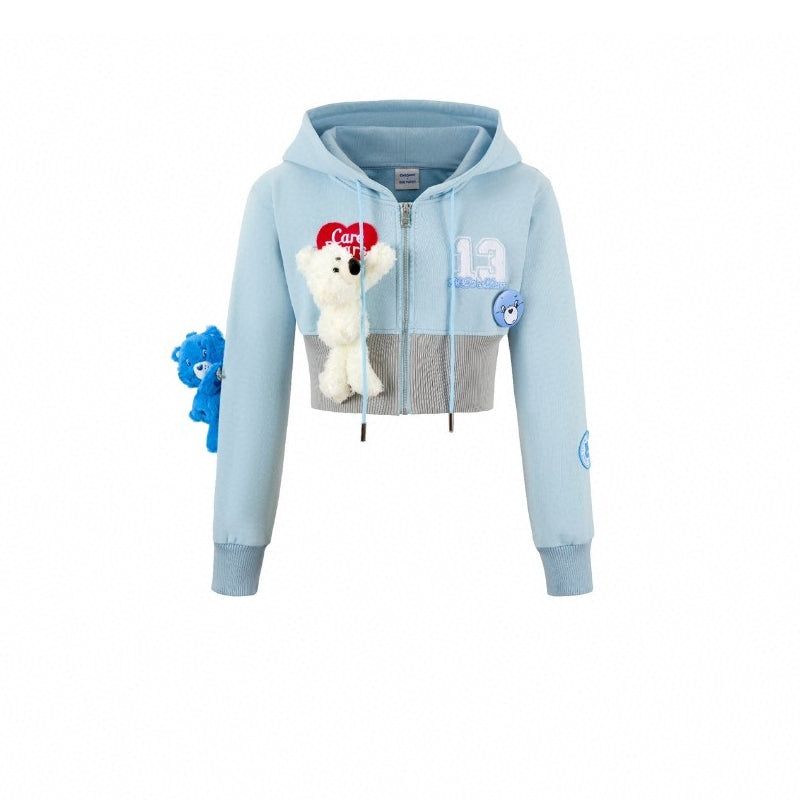 13De Marzo X Care Bears Short Zip Up Hoodie Blue