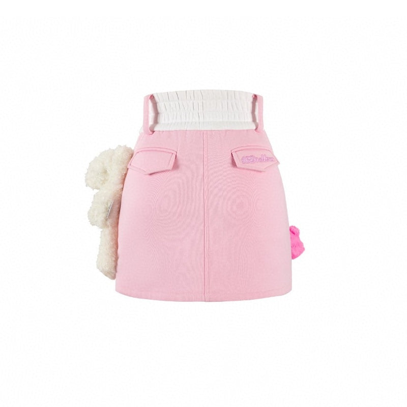 13De Marzo X Care Bears Zip Up Skirt Pink