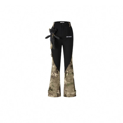 13De Marzo Plush Bear Camo Patch Pants Black