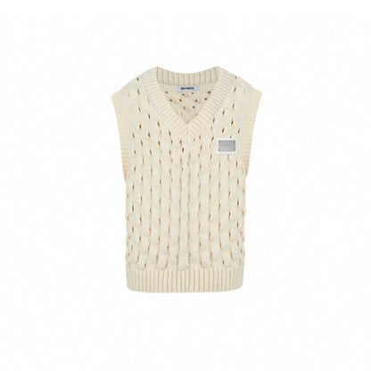 13De Marzo Plush Rabbit Doozoo Knit Vest Cream