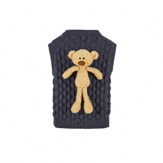 13De Marzo Plush Bear Doozoo Knit Vest Grey