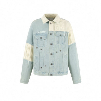 13De Marzo Weave Knit Blend Denim Jacket