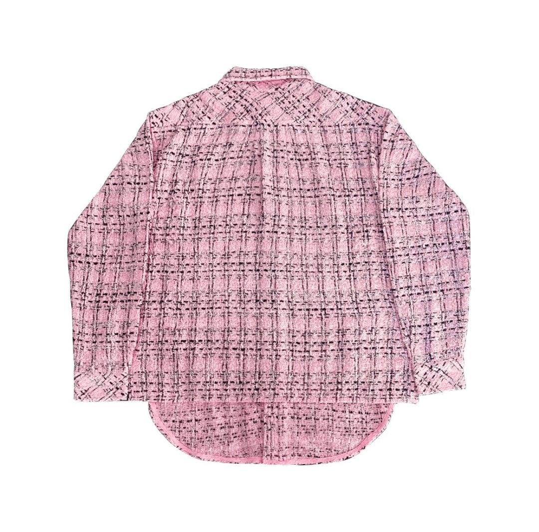 Charlie Luciano Tweed Over Shirt Pink