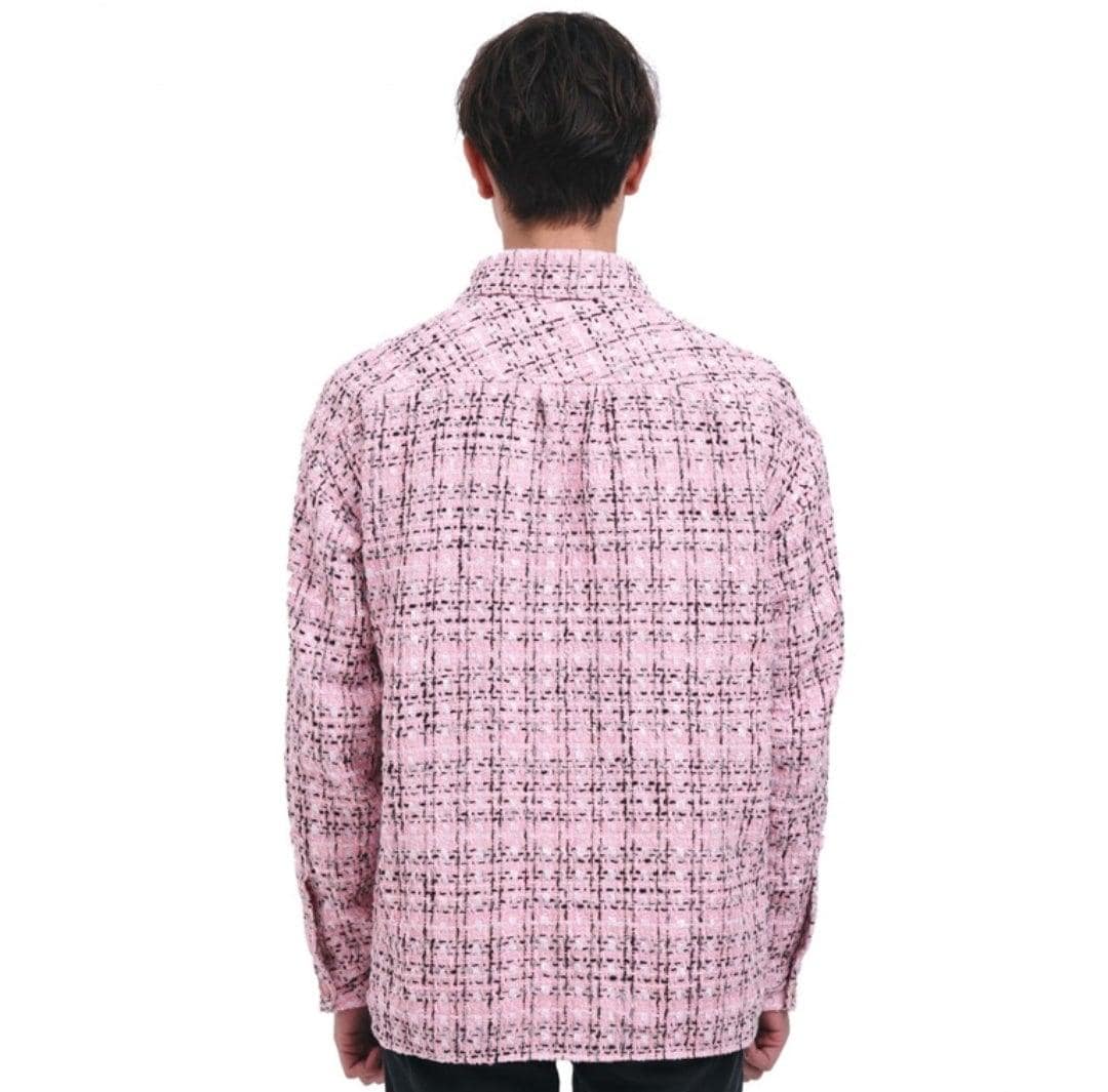 Charlie Luciano Tweed Over Shirt Pink