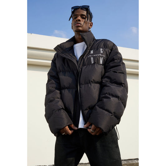 MEDM Embroidery Logo Down Jacket Black