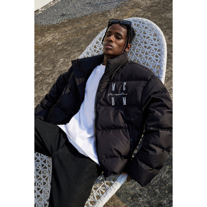 MEDM Embroidery Logo Down Jacket Black