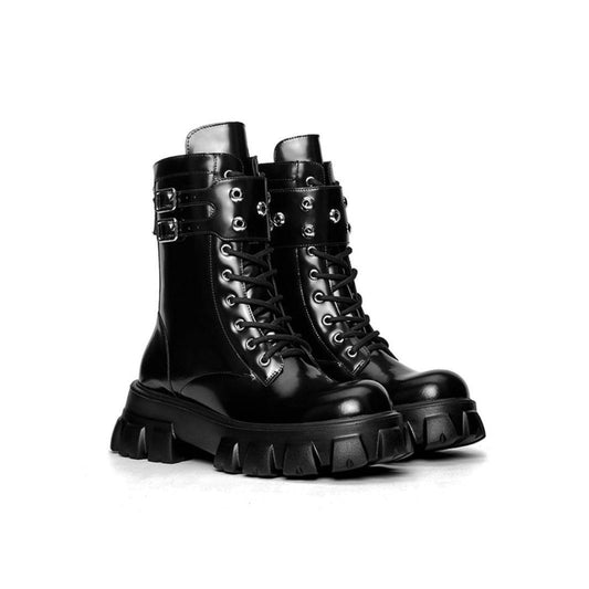 Lost In Echo Belt Platform Boots Black