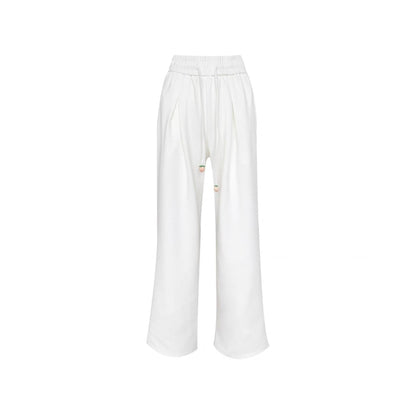 Kroche Peach Belt Wide Leg Pants White