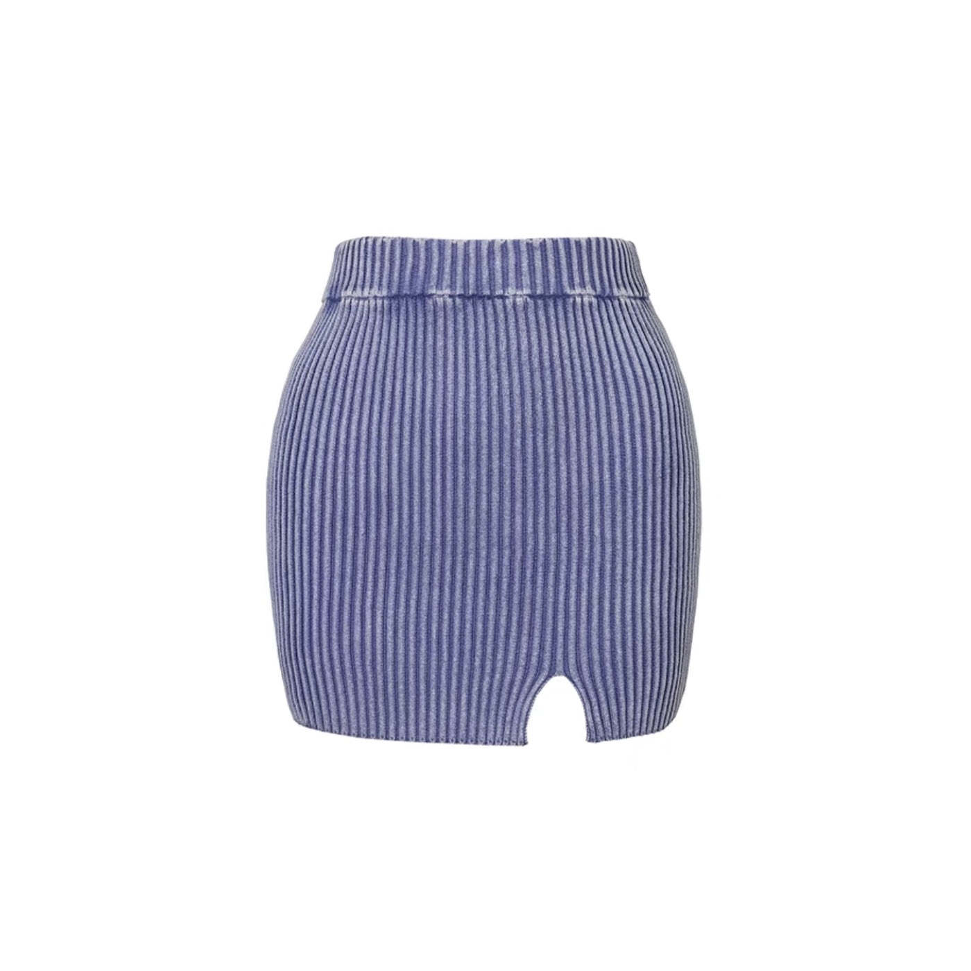 NotAwear Knit Split Skirt Washed Blue