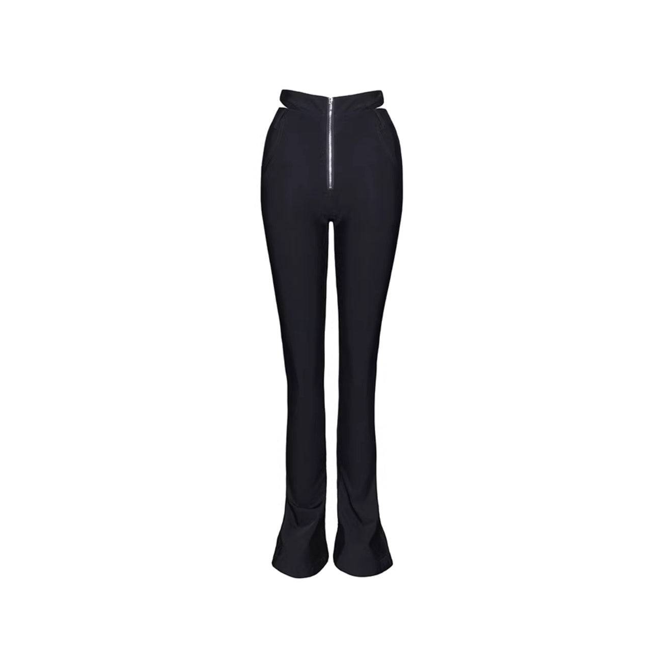 NotAwear Whale Tail Skinny Bootcut Pants Black