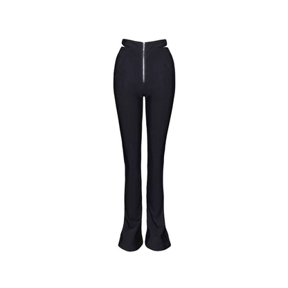 NotAwear Whale Tail Skinny Bootcut Pants Black